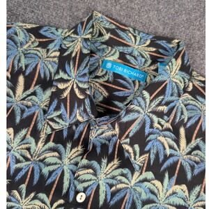 Tori Richard Mens XLT Palm Tree Hawaiian Shirt Cotton Lawn Made in USA 0700 6935